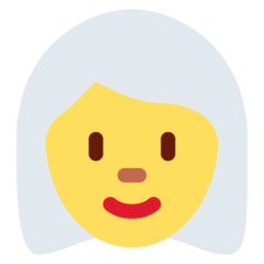 Emoji Wanita Rambut Putih Twitter