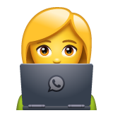Emoji Wanita Teknolog WhatsApp