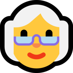 Emoji Wanita Tua Microsoft