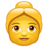 Emoji Wanita Tua WhatsApp