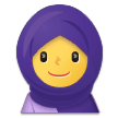 Emoji Wanita dengan Jilbab Samsung
