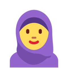 Emoji Wanita dengan Jilbab Twitter