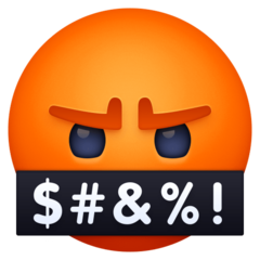 Emoji dengan Simbol di Mulut Facebook