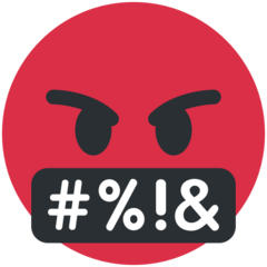 Emoji dengan Simbol di Mulut Twitter
