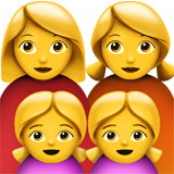 Arti Emoji Keluarga Wanita Wanita Anak Perempuan Anak Perempuan Apple