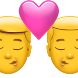 Emoji Ciuman Pria Pria Apple