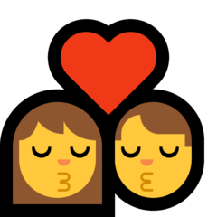 Emoji Ciuman Wanita Pria Microsoft