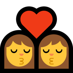 Emoji Ciuman Wanita Wanita Microsoft