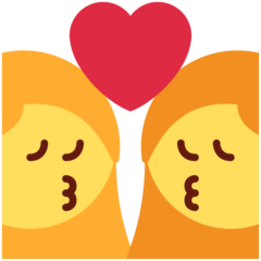 Emoji Ciuman Wanita Wanita Twitter