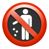Emoji Dilarang Membuang Sampah Sembarangan Apple
