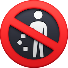 Emoji Dilarang Membuang Sampah Sembarangan Facebook