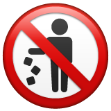 Emoji Dilarang Membuang Sampah Sembarangan WhatsApp