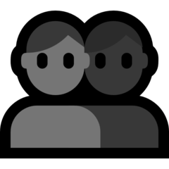 Emoji Dua Siluet Setengah Badan Microsoft