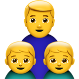 Emoji Keluarga Pria Anak Lelaki Anak Lelaki Apple