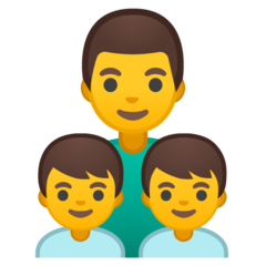 Emoji Keluarga Pria Anak Lelaki Anak Lelaki Google