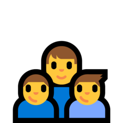 Emoji Keluarga Pria Anak Lelaki Anak Lelaki Microsoft