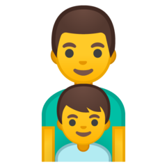 Emoji Keluarga Pria Anak Lelaki Google
