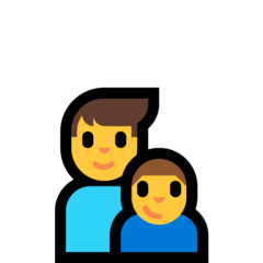 Emoji Keluarga Pria Anak Lelaki Microsoft