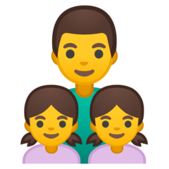 Emoji Keluarga Pria Anak Perempuan Anak Perempuan Google