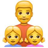 Emoji Keluarga Pria Anak Perempuan Anak Perempuan WhatsApp