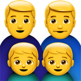 Emoji Keluarga Pria Pria Anak Lelaki Anak Lelaki Apple