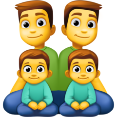 Emoji Keluarga Pria Pria Anak Lelaki Anak Lelaki Facebook