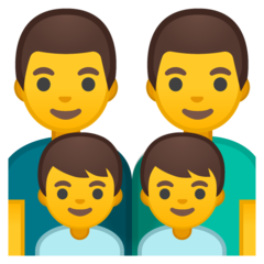 Emoji Keluarga Pria Pria Anak Lelaki Anak Lelaki Google