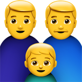 Emoji Keluarga Pria Pria Anak Lelaki Apple