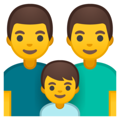 Emoji Keluarga Pria Pria Anak Lelaki Google