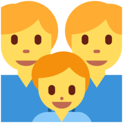 Emoji Keluarga Pria Pria Anak Lelaki Twitter
