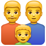 Emoji Keluarga Pria Pria Anak Lelaki WhatsApp