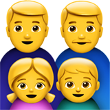 Emoji Keluarga Pria Pria Anak Perempuan Anak Lelaki Apple