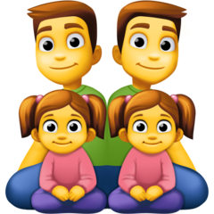 Emoji Keluarga Pria Pria Anak Perempuan Anak Perempuan Facebook
