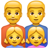 Emoji Keluarga Pria Pria Anak Perempuan Anak Perempuan WhatsApp