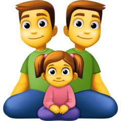 Emoji Keluarga Pria Pria Anak Perempuan Facebook
