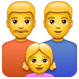 Emoji Keluarga Pria Pria Anak Perempuan WhatsApp