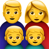 Emoji Keluarga Pria Wanita Anak Lelaki Anak Lelaki Apple
