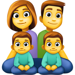 Emoji Keluarga Pria Wanita Anak Lelaki Anak Lelaki Facebook