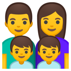 Emoji Keluarga Pria Wanita Anak Lelaki Anak Lelaki Google