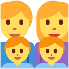 Emoji Keluarga Pria Wanita Anak Lelaki Anak Lelaki Twitter