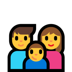 Emoji Keluarga Pria Wanita Anak Lelaki Microsoft