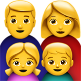 Emoji Keluarga Pria Wanita Anak Perempuan Anak Lelaki Apple