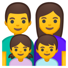 Emoji Keluarga Pria Wanita Anak Perempuan Anak Lelaki Google