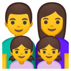 Emoji Keluarga Pria Wanita Anak Perempuan Anak Perempuan Google