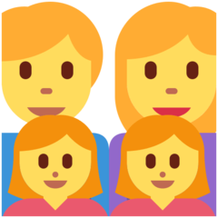 Emoji Keluarga Pria Wanita Anak Perempuan Anak Perempuan Twitter