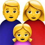 Emoji Keluarga Pria Wanita Anak Perempuan Apple