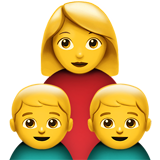Emoji Keluarga Wanita Anak Lelaki Anak Lelaki Apple
