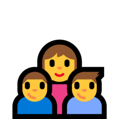 Emoji Keluarga Wanita Anak Lelaki Anak Lelaki Microsoft