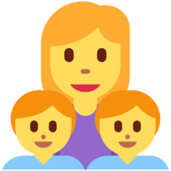 Emoji Keluarga Wanita Anak Lelaki Anak Lelaki Twitter