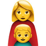 Emoji Keluarga Wanita Anak Lelaki Apple
